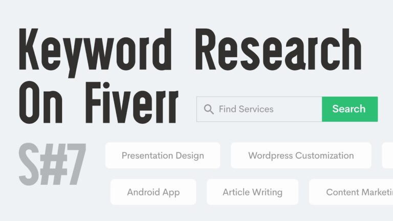 How to Do Keyword Research for Fiverr?